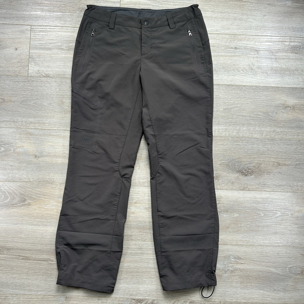 REI Womens 6 Petite Hiking Pants Women's Gray Utility Gorpcore Cinchable Cuff